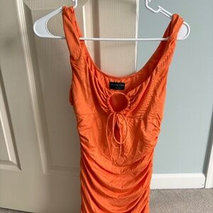 White Fox orange mini dress size M
